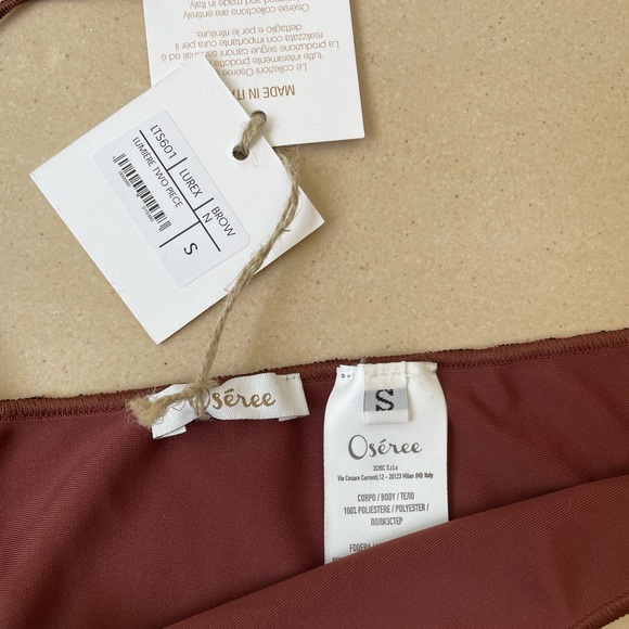 OSEREE Lumiere microkini bottom, Brown lured metallic, NWT, Size S - Picture 5 of 9